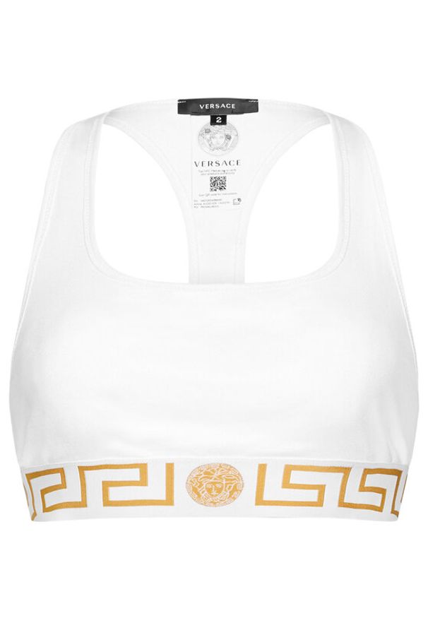 VERSACE - Versace Biustonosz top AUD01039 Biały. Kolor: biały. Materiał: bawełna