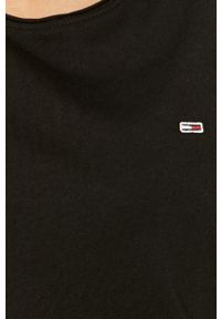 Tommy Jeans - T-shirt. Okazja: na co dzień. Kolor: czarny. Materiał: bawełna, dzianina. Wzór: gładki. Styl: casual #2