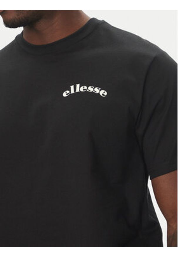 Ellesse T-Shirt Courtside SHZ21991 Czarny Regular Fit. Kolor: czarny. Materiał: bawełna