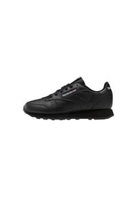 Buty do chodzenia dla dzieci Reebok Classic. Okazja: na co dzień. Zapięcie: sznurówki. Kolor: czarny. Materiał: materiał, tkanina, syntetyk, skóra. Szerokość cholewki: normalna. Model: Reebok Classic. Sport: turystyka piesza