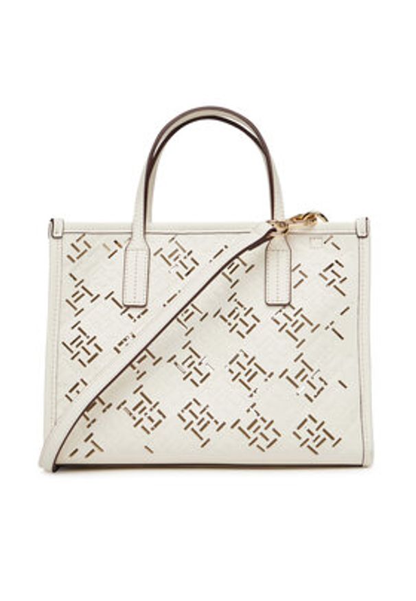 TOMMY HILFIGER - Tommy Hilfiger Torebka Th City Mini AW0AW17500 Écru. Materiał: skórzane