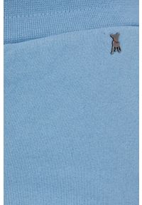 Frieda & Freddies spodnie damskie gładkie. Kolor: niebieski. Materiał: bawełna, dzianina. Wzór: gładki #3