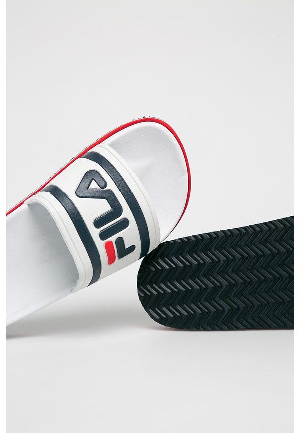 Fila - Klapki Morro Bay Zeppa. Kolor: biały. Obcas: na platformie