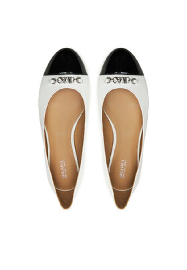 MICHAEL Michael Kors Baleriny Rebecca Flex Ballet 40F4RBFP1L Biały. Kolor: biały. Materiał: skóra