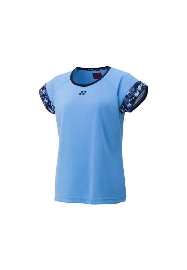 YONEX - Koszulka tenisowa damska z krótkim rękawem Yonex saxe. Kolor: niebieski. Długość rękawa: krótki rękaw. Długość: krótkie. Sport: tenis