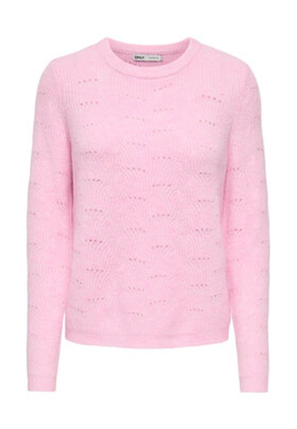 only - ONLY Sweter 15234745 Różowy Regular Fit. Kolor: różowy. Materiał: syntetyk