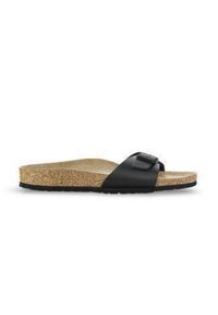 Klapki Birkenstock Madrid Dorosłych. Zapięcie: bez zapięcia. Kolor: czarny. Materiał: syntetyk, materiał. Szerokość cholewki: normalna. Sport: turystyka piesza, pływanie, fitness