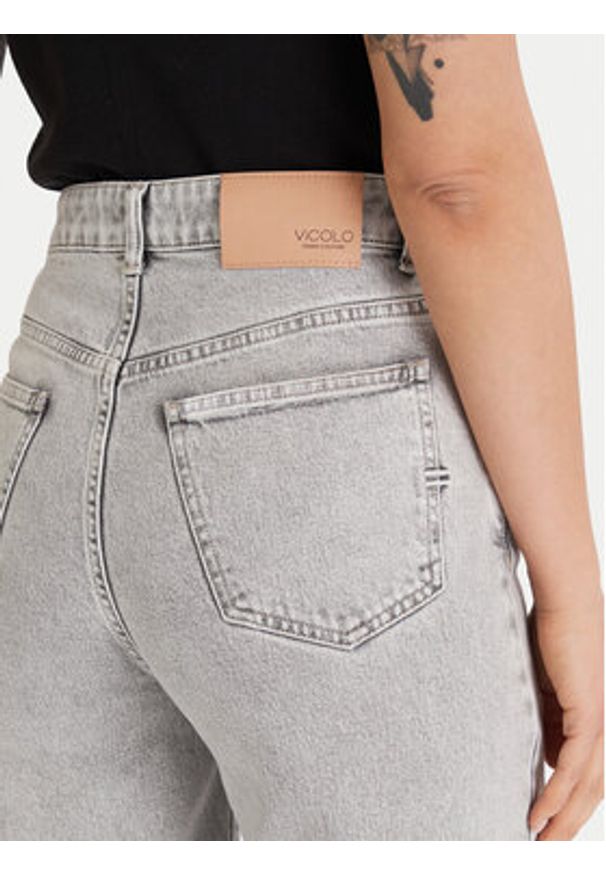 ViCOLO Jeansy DF5127 Szary Wide Fit. Kolor: szary