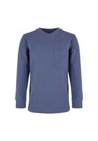 Urban Classics - Chłopięca Koszulka Z Długim Rękawem Z Kieszenią O Dużej Gramaturze. Kolor: niebieski. Długość rękawa: długi rękaw. Długość: długie. Sport: turystyka piesza #1