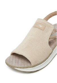 Rieker Sandały 65661-60 Beżowy. Kolor: beżowy. Materiał: materiał #4