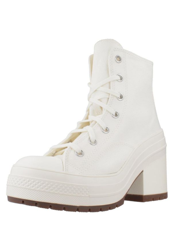 Buty Converse Chuck 70 De Luxe na wysokim obcasie białe. Okazja: na co dzień. Kolor: biały. Obcas: na obcasie. Wysokość obcasa: wysoki
