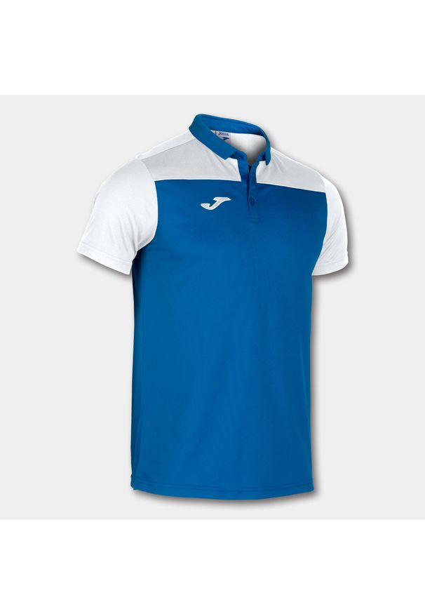 Koszulka polo do tenisa dla chlopców Joma Hobby II. Typ kołnierza: polo. Kolor: niebieski, wielokolorowy, biały. Sport: tenis