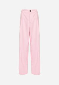 Born2be - Różowe Spodnie w Garniturowym Stylu z Wysokim Stanem Glorda. Stan: podwyższony. Kolor: różowy. Styl: elegancki #7