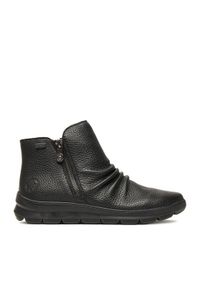 Rieker Botki Z0056-00 Czarny. Kolor: czarny. Materiał: skóra