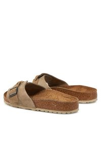 Birkenstock Klapki Oita Braided 1028056 Brązowy. Kolor: brązowy. Materiał: skóra, zamsz