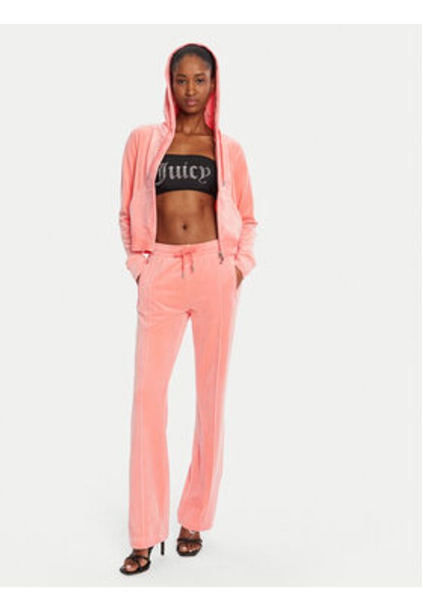 Juicy Couture Spodnie dresowe Tina JCAPW045 Pomarańczowy Regular Fit. Kolor: pomarańczowy. Materiał: syntetyk