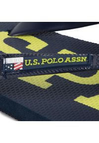 U.S. Polo Assn - Japonki U.S. POLO ASSN. - Rodi VAIAN4101S0/G1 Dkbl/Yel. Kolor: niebieski. Materiał: materiał, skóra. Sezon: lato #4