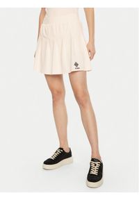 Guess Spódnica mini V5RD00 KCOK1 Kremowy Regular Fit. Kolor: kremowy. Materiał: bawełna #1