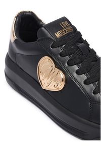 Love Moschino - LOVE MOSCHINO Sneakersy JA15235G1PIAR00A Czarny. Kolor: czarny. Materiał: skóra #3