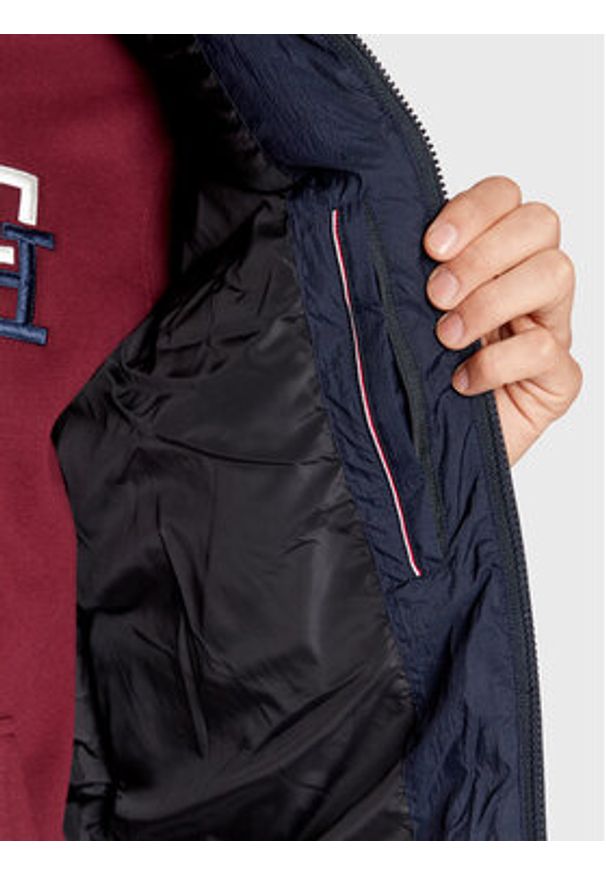TOMMY HILFIGER - Tommy Hilfiger Kamizelka High Loft MW0MW27680 Granatowy Regular Fit. Kolor: niebieski. Materiał: syntetyk