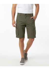 Brave Soul - Spodnie Męskie, Zielone, Khaki, Bojówki, Szorty, Krótkie, Bawełniane, Casualowe -BRAVE SOUL. Okazja: na co dzień. Kolor: zielony, brązowy, wielokolorowy. Materiał: bawełna. Długość: krótkie. Styl: casual #5