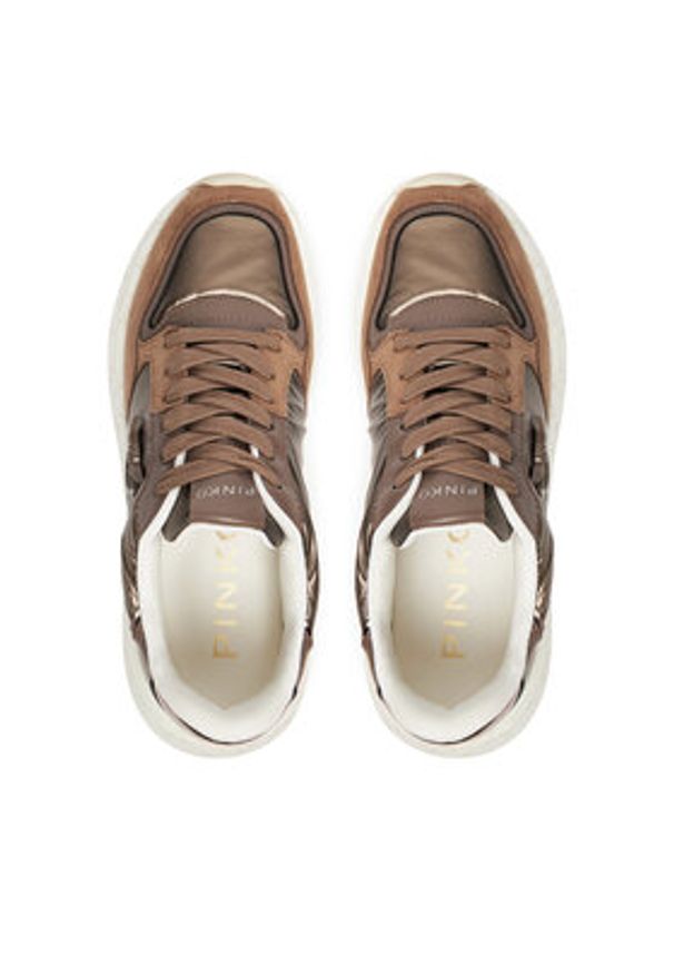 Pinko - PINKO Sneakersy Gem 07 SS0055P106 Brązowy. Kolor: brązowy. Materiał: materiał