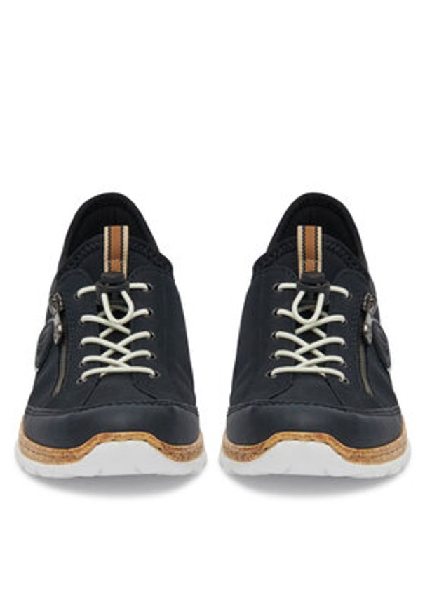 Rieker Sneakersy N4263-14 Granatowy. Kolor: niebieski. Materiał: materiał, syntetyk