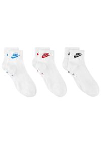 Nike - Skarpety Za Kostkę Unisex Adult Everyday Essential (zestaw 3 Sztuk). Kolor: czerwony, niebieski, wielokolorowy, biały. Sport: turystyka piesza