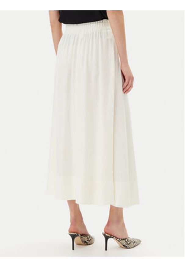 YAS Spódnica maxi Flaxy 26036370 Biały Regular Fit. Kolor: biały. Materiał: wiskoza