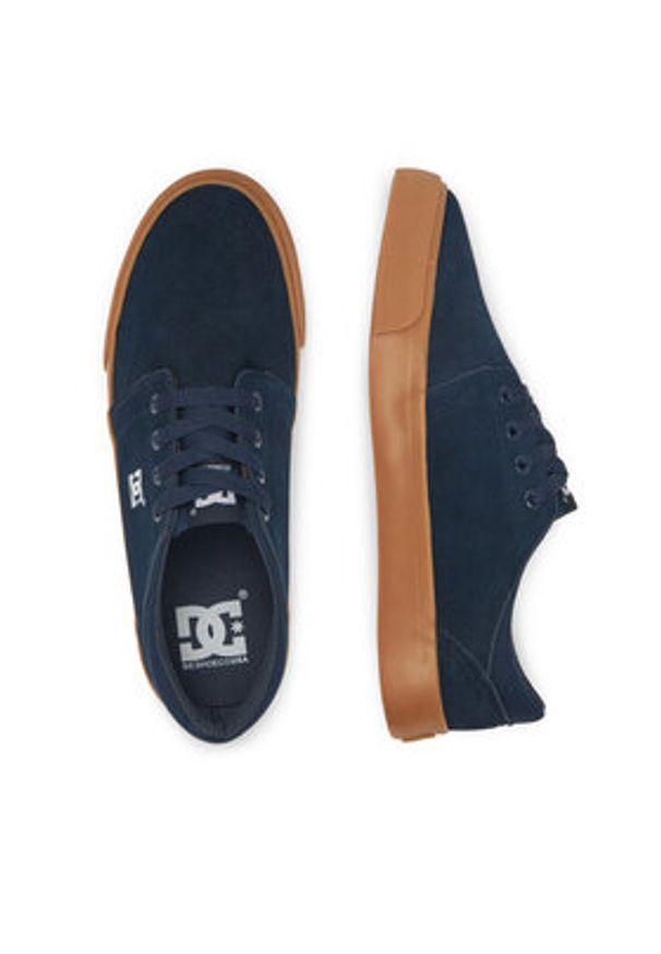 DC Shoes Sneakersy SS25-3C015 Granatowy. Kolor: niebieski. Materiał: zamsz, skóra