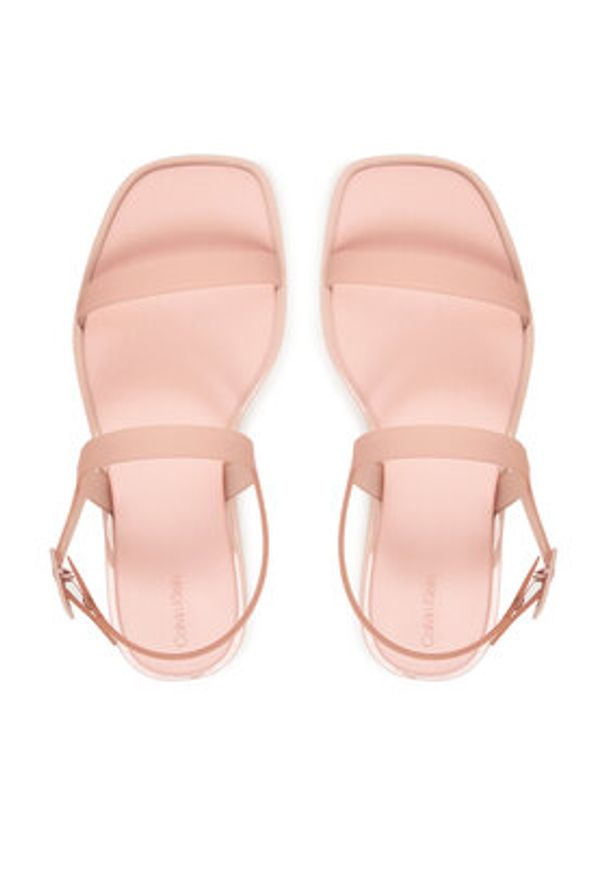 Calvin Klein Sandały Jelly Sandal Sling Mat Tran Tpu HW0HW02969 Beżowy. Kolor: beżowy. Materiał: syntetyk