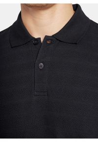 Pako Lorente - PAKO LORENTE - Granatowe bawełniane polo w prążki. Okazja: na co dzień. Typ kołnierza: polo. Kolor: niebieski, czarny. Materiał: bawełna. Długość rękawa: krótki rękaw. Długość: krótkie. Wzór: prążki. Styl: casual #5