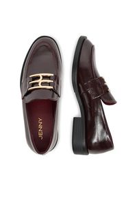 Jenny - JENNY Loafersy CEO-HYF62303CS-1 Bordowy. Kolor: czerwony. Materiał: materiał #4
