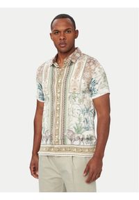 Guess Koszula M6YH88 W3424 Beżowy Regular Fit. Kolor: beżowy. Materiał: syntetyk #1