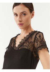 Morgan Bluzka 232-DLAMI Czarny Slim Fit. Kolor: czarny. Materiał: syntetyk #5