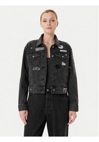 DKNY Kurtka jeansowa P5GCYC72 Szary Regular Fit. Kolor: szary. Materiał: bawełna #5