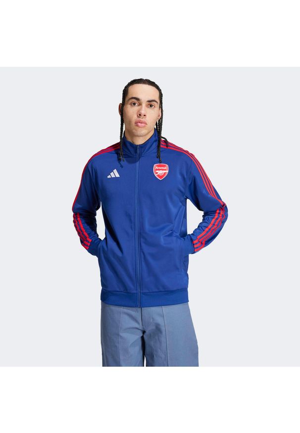Adidas - Kurtka dresowa piłkarska ADIDAS Arsenal 25/26. Materiał: dresówka. Wzór: haft, aplikacja. Sport: piłka nożna