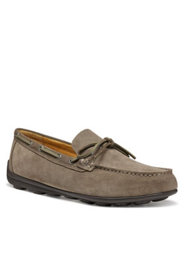 Geox Mokasyny U Spherica Ec16 U55HYB 00022 C1018 Szary. Kolor: szary. Materiał: zamsz, skóra