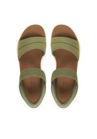skechers - Skechers Sandały BOBS Sun Ray 114413/OLV Zielony. Kolor: zielony. Materiał: materiał #5
