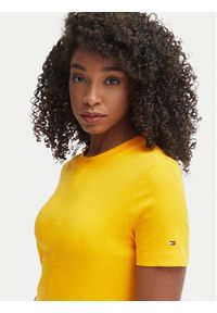 TOMMY HILFIGER - Tommy Hilfiger Sukienka codzienna WW0WW50825 Pomarańczowy jasny Regular Fit. Okazja: na co dzień. Kolor: pomarańczowy. Materiał: bawełna. Typ sukienki: proste. Styl: casual #5