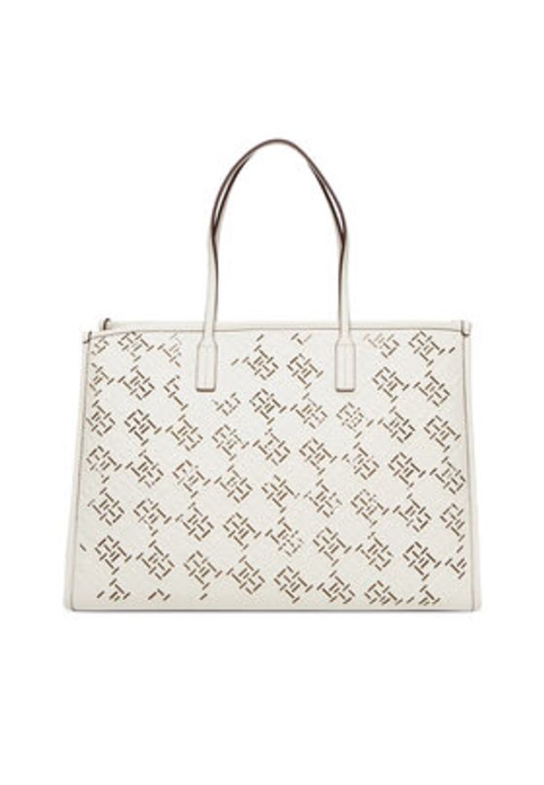 TOMMY HILFIGER - Tommy Hilfiger Torebka Th City AW0AW17501 Écru. Materiał: skórzane