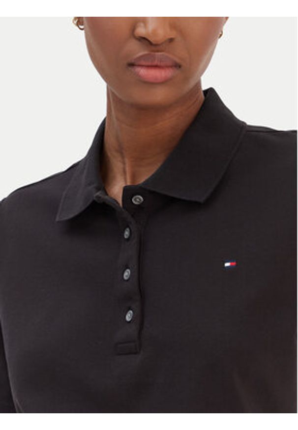 TOMMY HILFIGER - Tommy Hilfiger Polo 1985 WW0WW43224 Czarny Regular Fit. Typ kołnierza: polo. Kolor: czarny. Materiał: bawełna