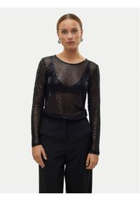 Vero Moda Bluzka Safina 10317016 Czarny Regular Fit. Kolor: czarny. Materiał: syntetyk