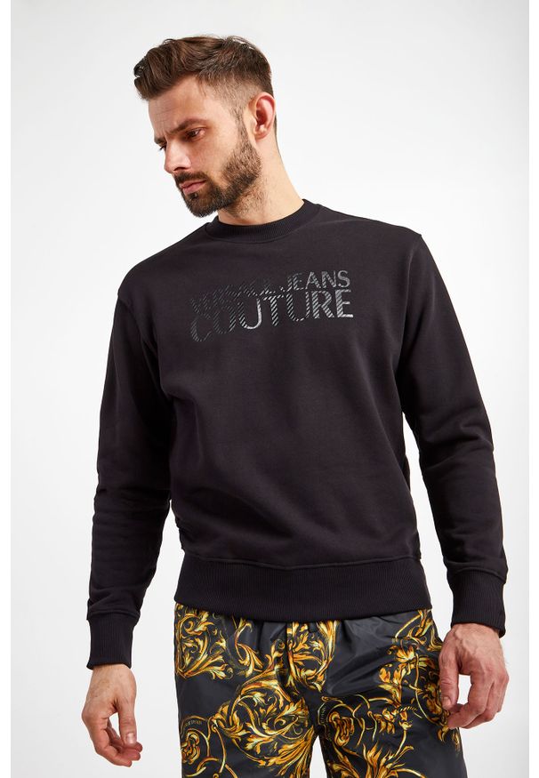 Versace Jeans Couture - Bluza VERSACE JEANS COUTURE. Materiał: bawełna. Długość rękawa: długi rękaw. Długość: długie. Wzór: nadruk