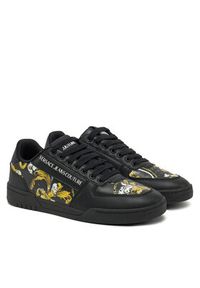 Versace Jeans Couture Sneakersy 78YA3SD4 Czarny. Kolor: czarny. Materiał: skóra