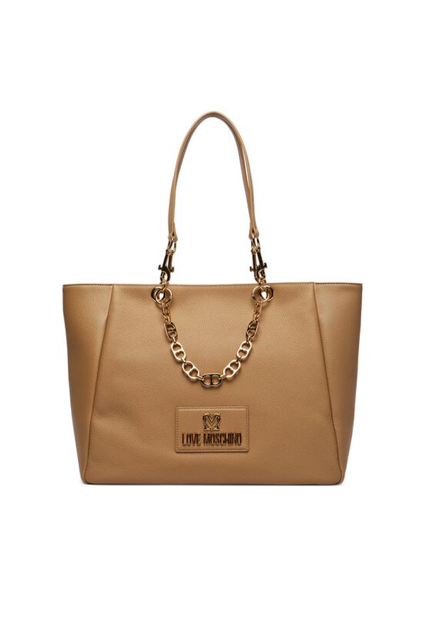 Love Moschino - LOVE MOSCHINO Torebka JC4164PP1OL1210A Beżowy. Kolor: beżowy. Materiał: skórzane