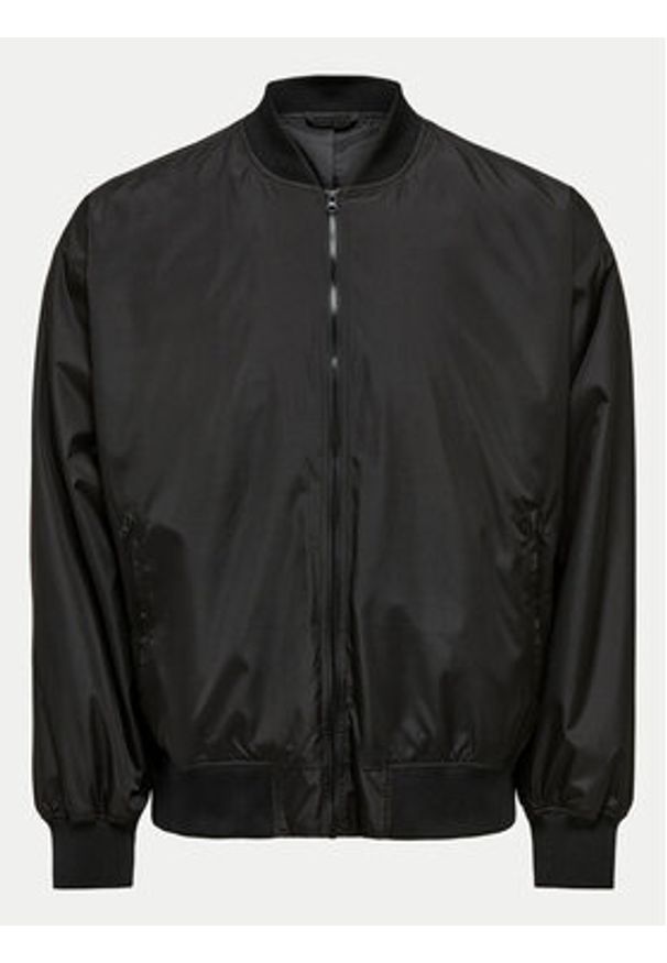 Only & Sons Kurtka bomber Gavin 22030757 Czarny Regular Fit. Kolor: czarny. Materiał: syntetyk