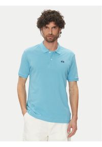 La Martina Polo Tex BPMP01 PK031 Błękitny Regular Fit. Typ kołnierza: polo. Kolor: niebieski. Materiał: bawełna