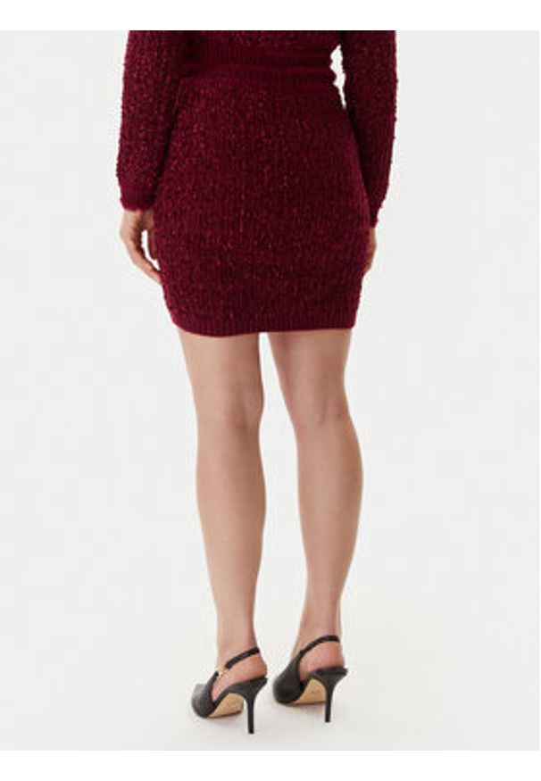 Guess Spódnica ołówkowa W5BD1X Z4090 Czerwony Slim Fit. Kolor: czerwony. Materiał: syntetyk