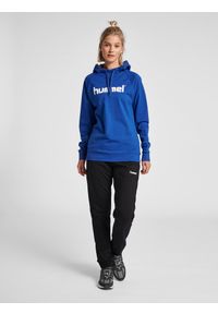 Bluza sportowa z kapturem damska Hummel Go Cotton Logo Hoodie Woman. Typ kołnierza: kaptur. Kolor: niebieski